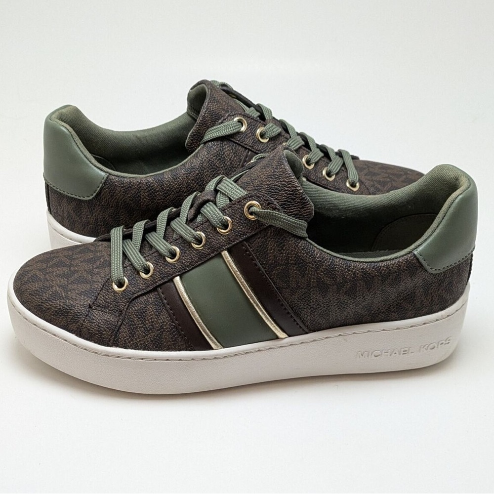 Micheal Kors Poppy Logo Stripe Sneaker